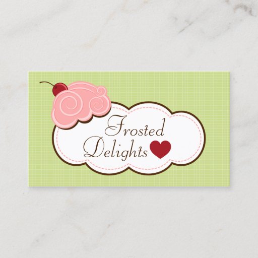 Customizable Whimsical Bakery Business Cards