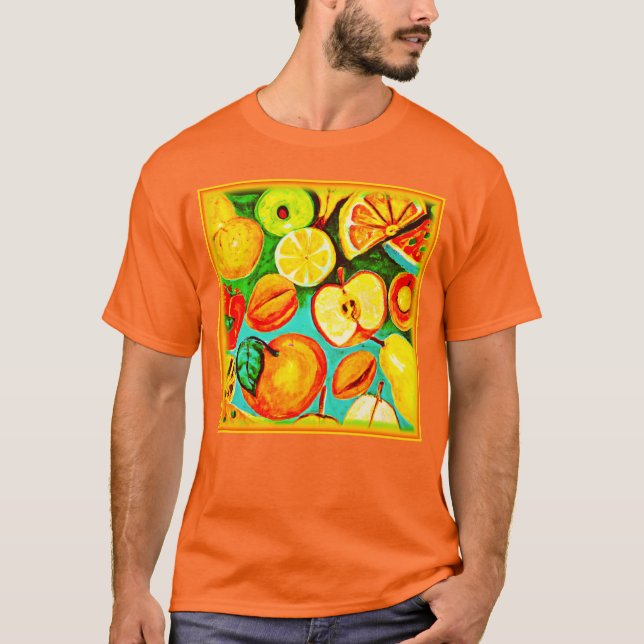 Whimsical Fruit Pattern. Buy Now T-Shirt (Front)