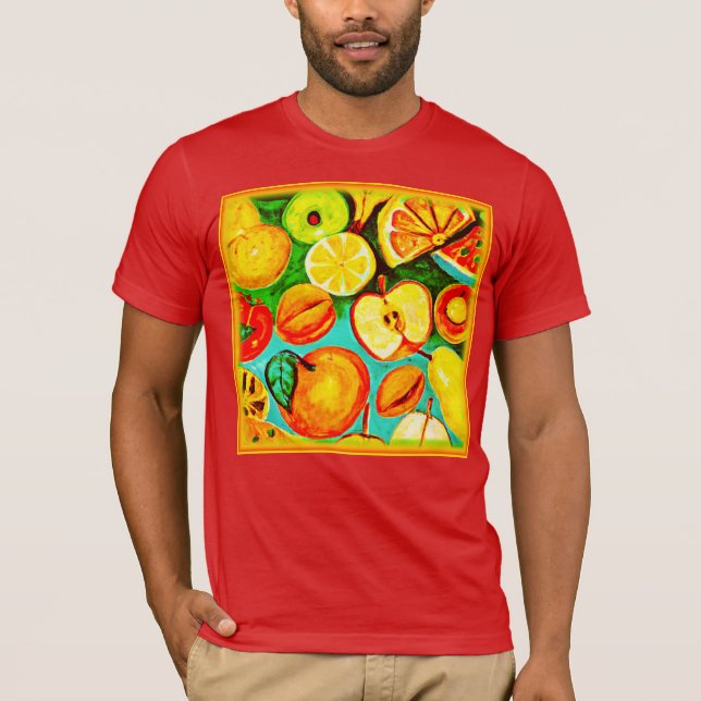 Whimsical Fruit Pattern. Buy Now T-Shirt (Front)