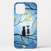 Whimsical Full Moon with Cats Case-Mate iPhone Case (Back)