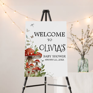 Whimsical Fungi Mushroom Fall Welcome Sign