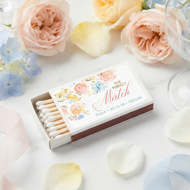 Whimsical Funky Pastel Flowers The Perfect Match (Whimsical Pastel Wedding Matches)