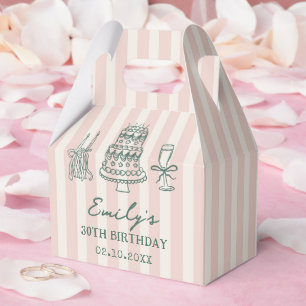 Whimsical Funky Quirky 30th Birthday Party Favor Boxes