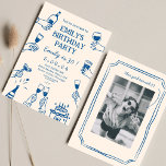 Whimsical Funky Quirky Drawing  30 th Birthday Invitation<br><div class="desc">Quirky Hand Drawn Funky Cheers Beers 30 th Birthday</div>