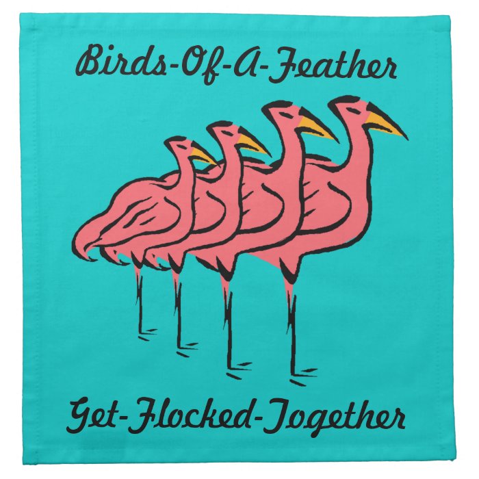 Whimsical Funny Flamingo Sayings Cocktail Napkins