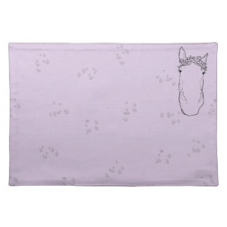 Whimsical funny horse lover equestrian gift Snoot Cloth Placemat