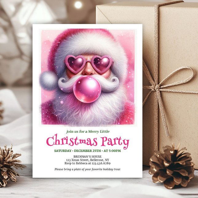 Whimsical Funny Santa Sunglasses Christmas Invites (Whimsical Funny Santa Sunglasses Christmas Invitation

)