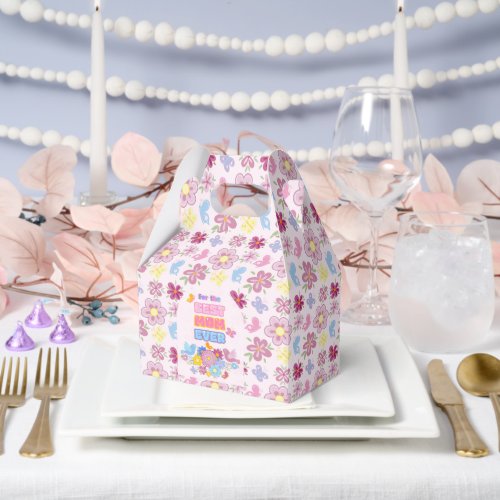 Whimsical Garden Birds & Butterflies Best Mom Ever Favor Boxes