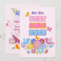 Whimsical Garden Birds & Butterflies Best Mom Ever
