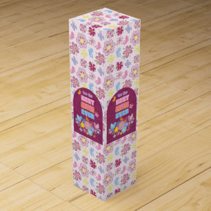 Whimsical Garden Birds & Butterflies Best Mom Ever Wine Box