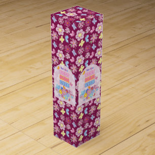 Whimsical Garden Birds & Butterflies Best Mom Ever Wine Box