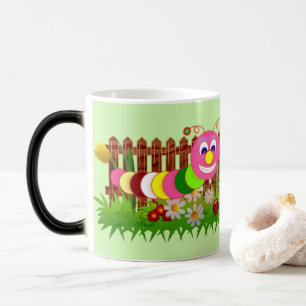 Whimsical Garden Bug Green Fence Funky Cute Kid Color Morph Mug