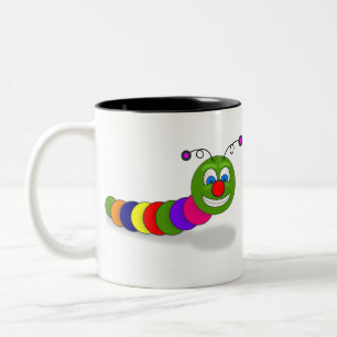 Whimsical Garden Bug Two-Tone Coffee Mug