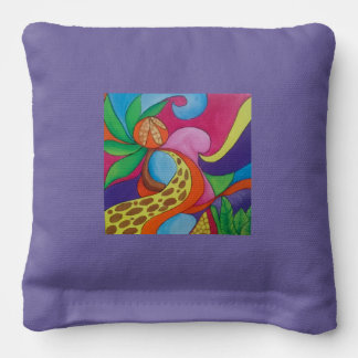 Whimsical Garden Cocktail Hour Parents vs Kids Cornhole Bags
