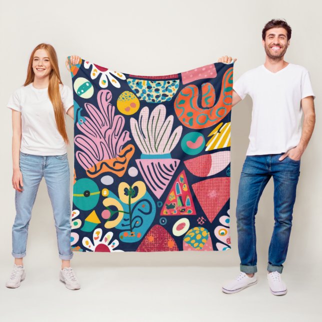 Whimsical Garden Dance Fleece Blanket (In Situ)