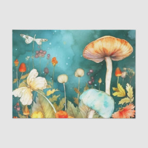 Whimsical Garden Delight Mushroom, and Dragonfly Tissue Paper