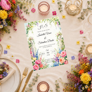 Whimsical Garden Estate Romance Wedding Invitation