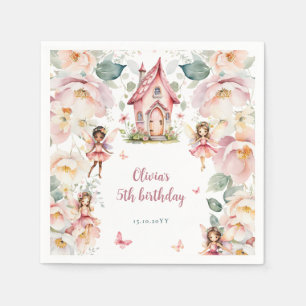 Whimsical Garden Fairy Tea Party Girls Birthday Napkins