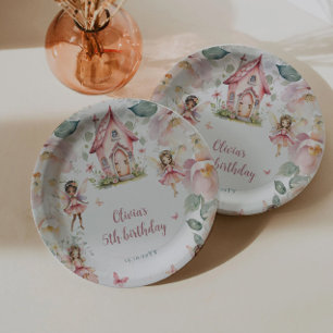 Whimsical Garden Fairy Tea Party Girls Birthday  Paper Plates