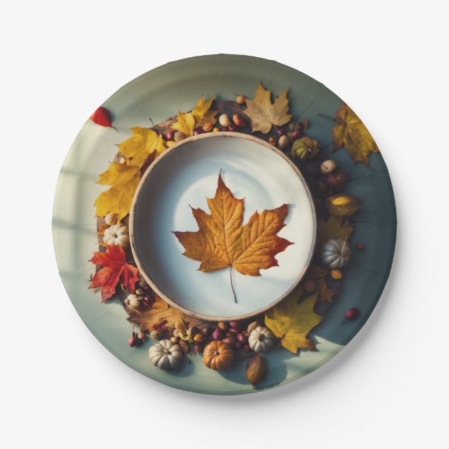 "Whimsical Garden Fiesta Paper Plates" Plates (Front)