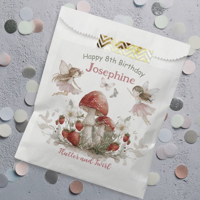 whimsical garden flutter and twirl fairy birthday  favor bag (Creator Uploaded)