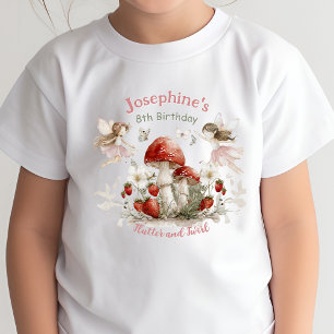 whimsical garden flutter and twirl fairy birthday T-Shirt