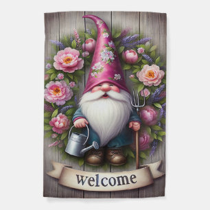 Whimsical Garden Gnome Flag