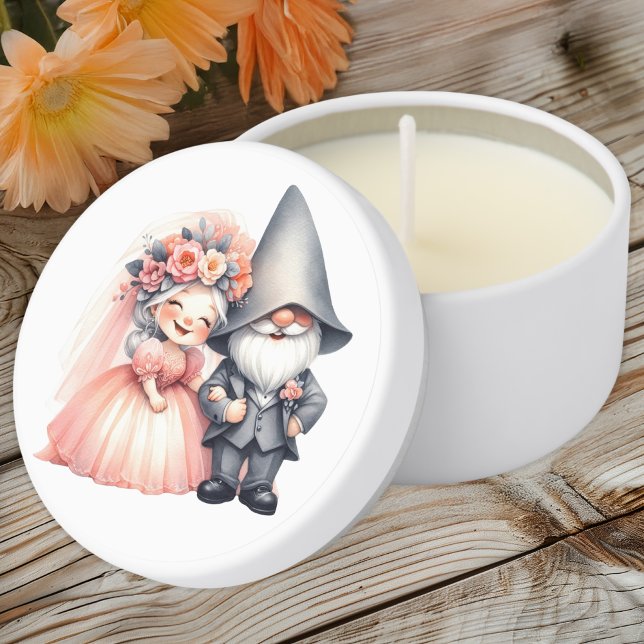 Whimsical Garden Gnome Wedding  Party Favor Mini Candle Favors (Creator Uploaded)