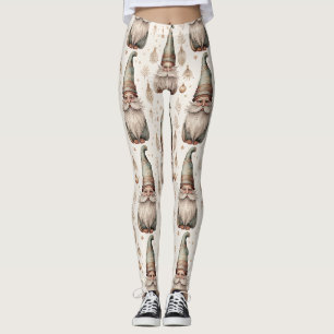 Whimsical Garden Gnomes & Botanical (1) Leggings
