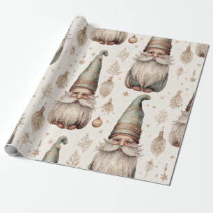 Whimsical Garden Gnomes & Botanical (1) Wrapping Paper