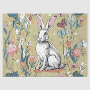 Whimsical Garden Hare Tissue Paper