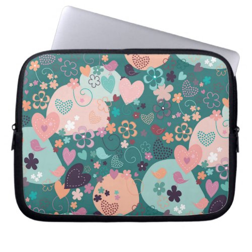 Whimsical Garden in Bright Pastel Colors Laptop Sl Laptop Sleeve