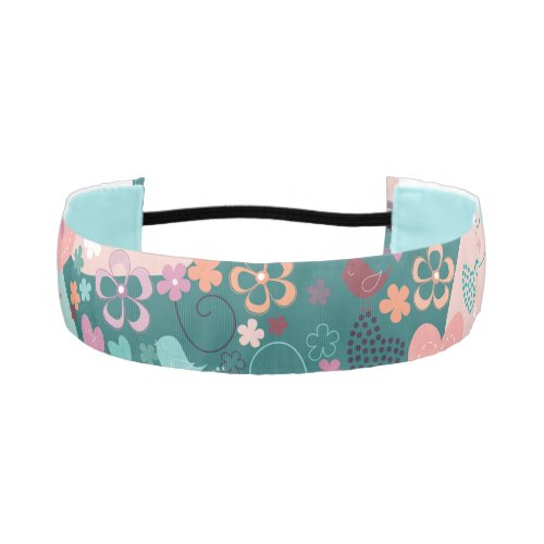 Whimsical Garden in Bright Pastel Colors Messenger Athletic Headband