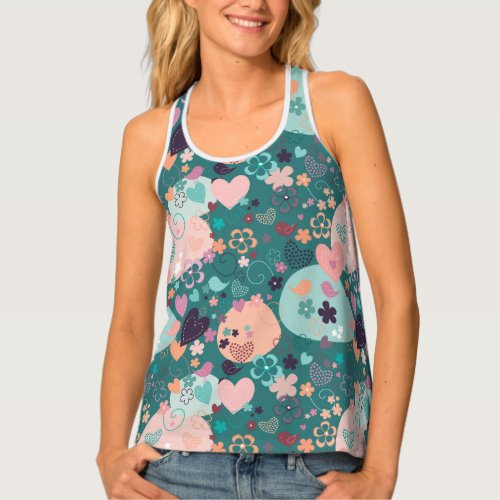 Whimsical Garden in Bright Pastel Colors Pacifier Tank Top