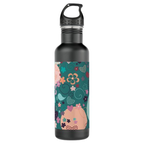 Whimsical Garden in Bright Pastel Colors Stainless Stainless Steel Water Bottle