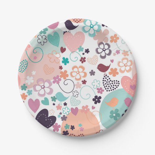 Whimsical Garden in Bright Pastel Colors Tote Bag Paper Plates