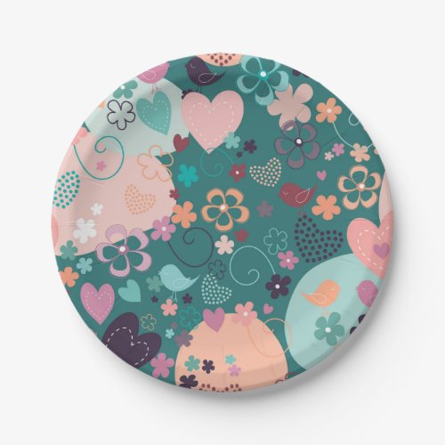 Whimsical Garden in Bright Pastel Colors Tote Bag  Paper Plates