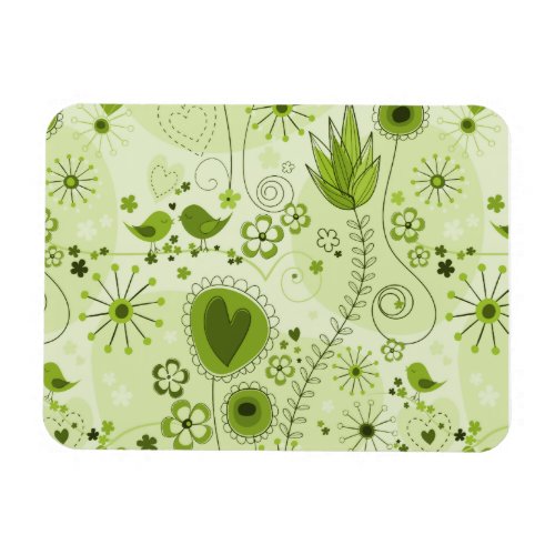 Whimsical Garden in Green Magnet