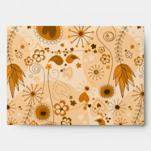 Whimsical Garden in Orange Envelope