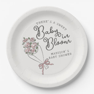 Whimsical Garden Party Floral Baby Shower Paper Plates