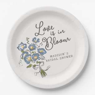 Whimsical Garden Party Floral Bridal Shower Paper Plates