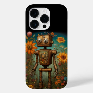 Whimsical Garden Robot Digital Art Case-Mate iPhone 14 Pro Case