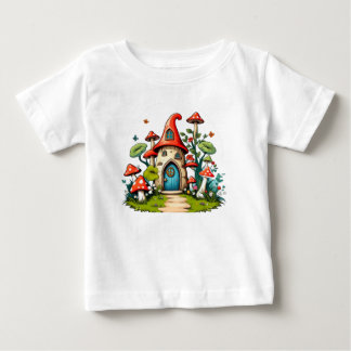 Whimsical Garden Scene Baby T-Shirt