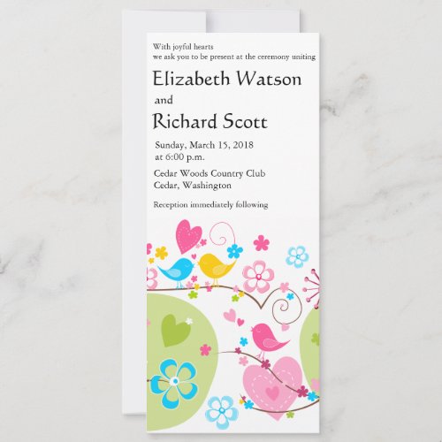 Whimsical Garden wedding invitation