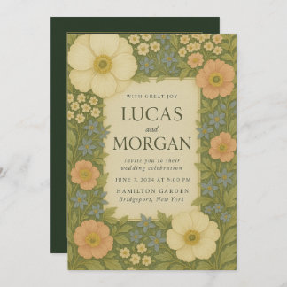 Whimsical Garden Wedding Invitation 