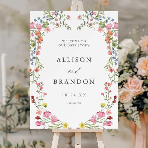 Whimsical Garden Wedding Welcome  Foam Board