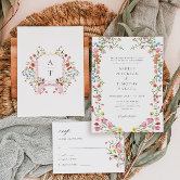 Whimsical Garden Wildflower Classic Wedding  Acrylic Invitations