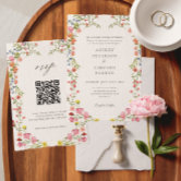Whimsical Garden Wildflower Classic Wedding  Acrylic Invitations