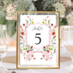 Whimsical Garden Wildflower Wedding Table Number<br><div class="desc">Whimsical Garden Wildflower Wedding Table Number</div>