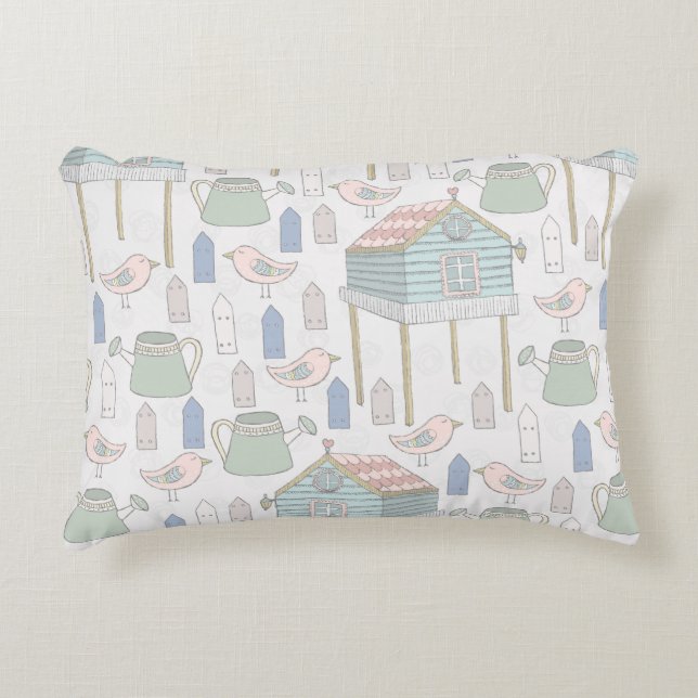Whimsical Gardener Decorative Pillow (Front)